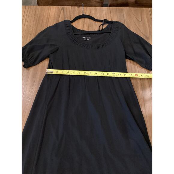 Theory Dazell Charm puff short sleeve Mini Dress Shift Scoop Neck Black Viscose - Picture 8 of 11